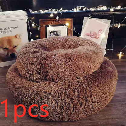 Dog Beds For Small Dogs Round Plush Cat Litter Kennel Pet Nest Mat Puppy Beds