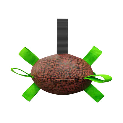 Dog Rugby Football With Straps, Interactive Dog Toy