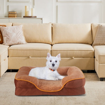 Memory Foam Pet Bed With Washable And Removable Lid